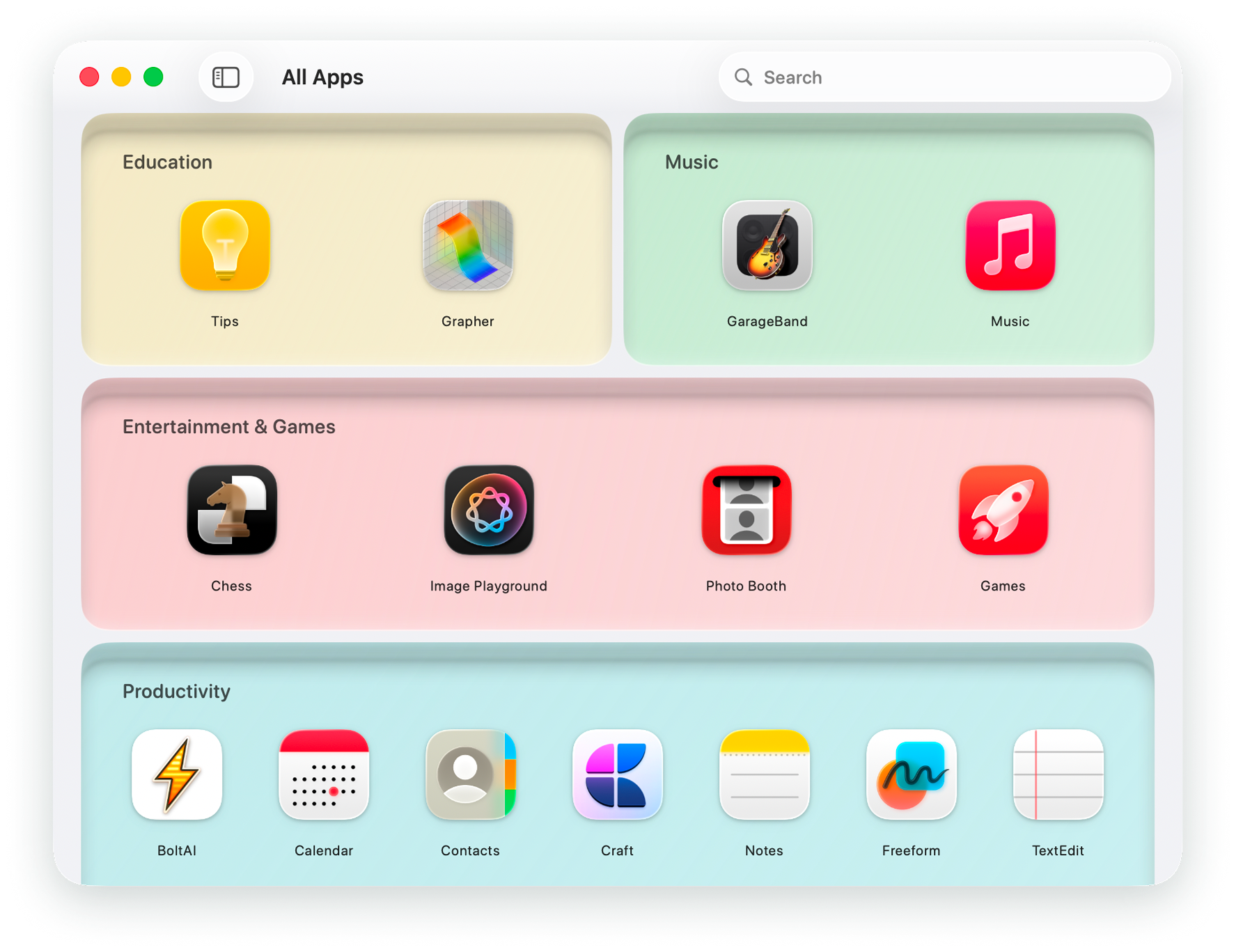 LaunchBro main screen
