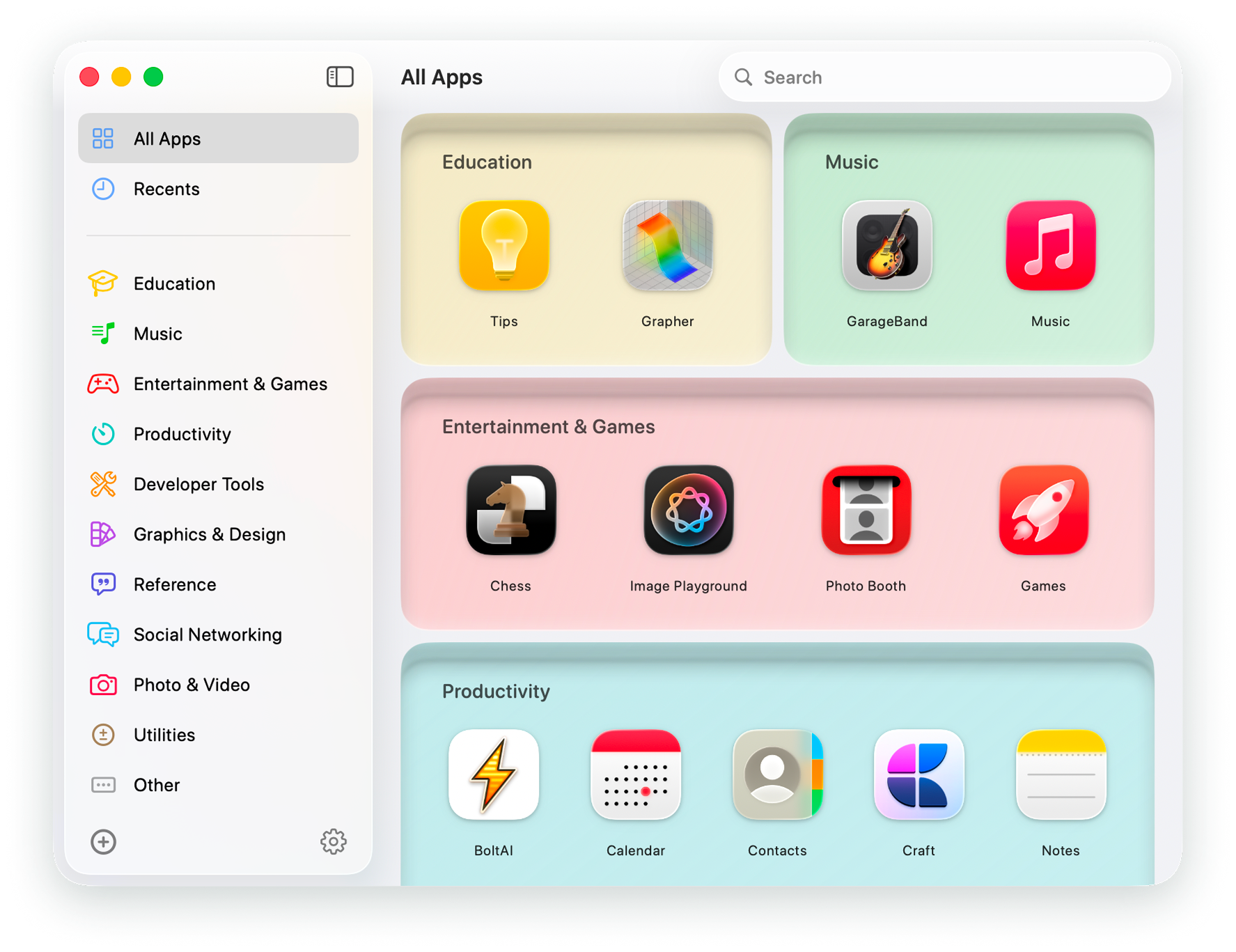 LaunchBro main screen